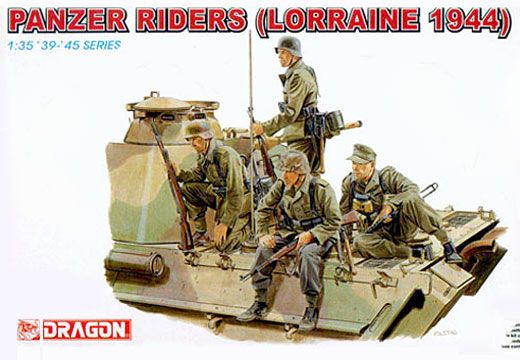 DRAGON 6156 1/35 WW II德國.陸軍 1944年駐'洛林/LORRAINE'坦克隨車步兵人物組