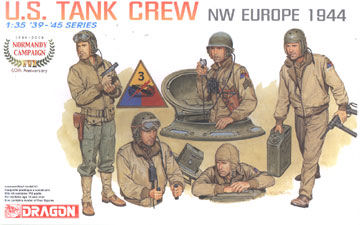 DRAGON 6238 1/35 WW II美國.陸軍 1944年駐歐洲坦克兵人物組(諾曼地60週年紀念精裝版)