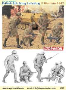 DRAGON 6390 1/35 WW II英國.陸軍 1942年第8步兵師'阿拉閩'戰役人物組