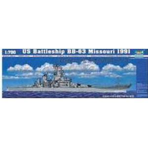 TRUMPETER 05705 1/700 美國.海軍 BB-63愛荷華級'密蘇里'戰列艦/1991年份