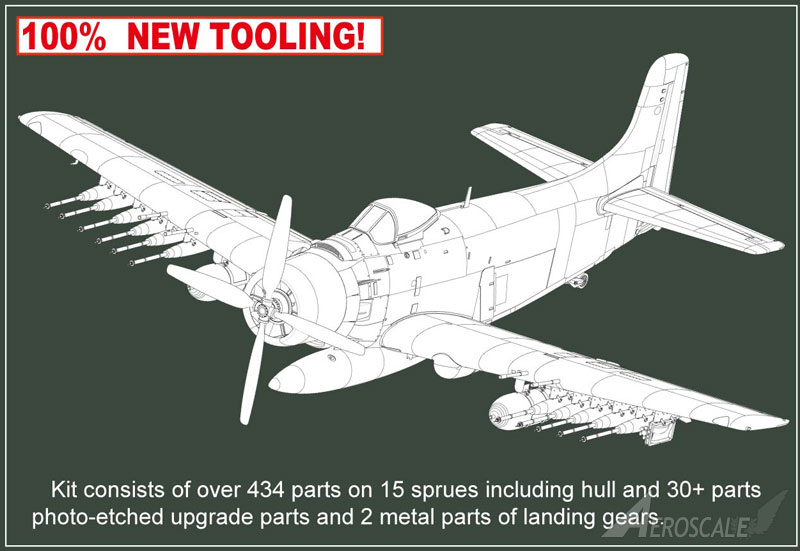 TRUMPETER 02252 1/32 美國.海軍 A-1D/AD-4'空中襲擊者'攻擊機