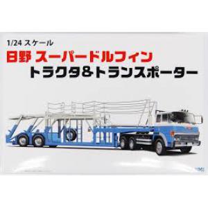 FUJIMI 011967 1/24 日野汽車 SUPER DOLPHIN卡車頭+拖板.載運車