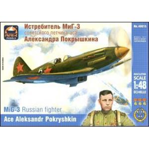 ARK MODELS 48015 1/48 WW II蘇聯.空軍 米格公司MIG-3防空戰鬥機/空戰王牌POKRYSHKIN式樣