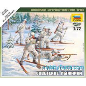 ZVEZDA 6199 1/72 WW II蘇聯.陸軍 滑雪團步兵人物