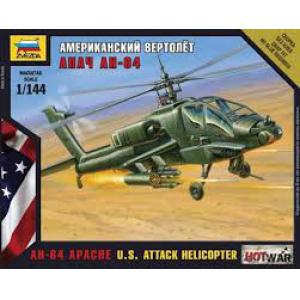 ZVEZDA 7408 1/144 美國.陸軍 AH-64'阿帕契'攻擊直升機/免膠水黏合.按扣SNAP模型