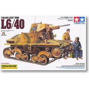 TAMIYA 89783 1/35 WW II義大利.陸軍 L6/40輕型坦克帶裝甲兵人物/限量生產