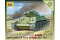 ZVEZDA 6101 1/100 WW II蘇聯.陸軍 T-34/76 1940年中型坦克/免膠水...
