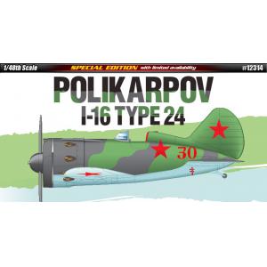 ACADEMY 12314 1/48 WW II蘇聯.空軍 波里卡波夫公司 I-16 24型戰鬥機