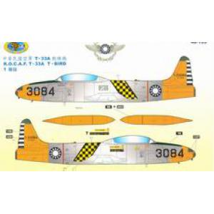 TIGER WINGS tw-48-133 1/48 台灣.空軍 T-33A&AT-6教練機適用水貼紙VOL.1
