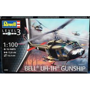 REVELL 04983 1/100 美國.陸軍 UH-1H'休伊'砲艇直升機