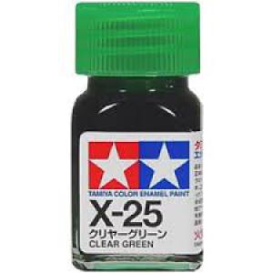 TAMIYA x-25  琺瑯系油性/透明綠色 CLEAR GREEN