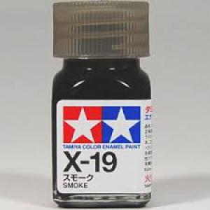 TAMIYA x-19  琺瑯系油性/透明黑色 SMOKE