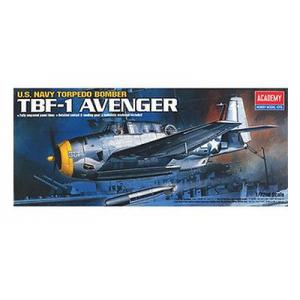 ACADEMY 12452 1/72 WW II美國.海軍 TBF-1'復仇者'魚雷攻擊機