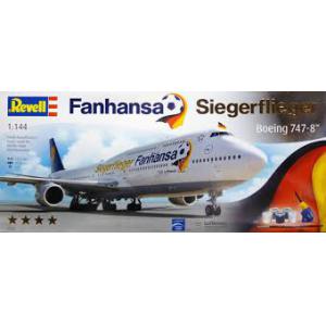 REVELL 01111 1/144 美國 波音飛機公司 BO-747-8F客貨機/德國漢莎航空足球賽專機式樣(含膠水與塗料及塗筆)