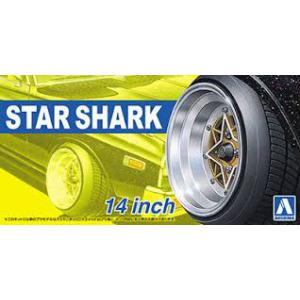 AOSHIMA 052587 1/24 #19 STAR SHARJ公司 14英吋輪框及輪胎