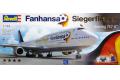 REVELL 01111 1/144 美國 波音飛機公司 BO-747-8F客貨機/德國漢莎航空足球賽專機式樣(含膠水與塗料及塗筆)