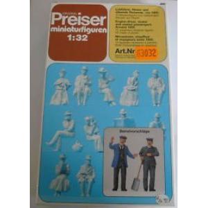 PREISER 63032 1/32 19世紀過路客及駕駛與技工人物組