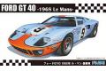 FUJIMI 126050-RS97 1/24 福特汽車 GT-40轎跑車/1968年力曼賽事.優勝車式樣