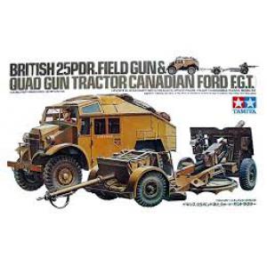 TAMIYA 35044 1/35 WWII加拿大.陸軍 福特F.G.T拖車帶25磅炮拖曳組