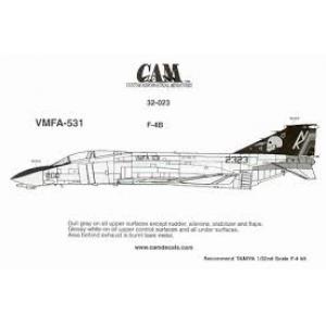 CAM 32-023 1/32 美國.海軍 F-4N'幽靈II'戰鬥轟炸機適用水貼紙/VMFA-531中隊式樣