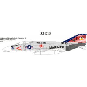CAM 32-013 1/32 美國.海軍 F-4J'幽靈II'戰鬥轟炸機適用水貼紙/VMFA-232中隊式樣