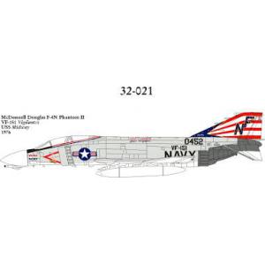 CAM 32-021 1/32 美國.海軍 F-4N'幽靈II'戰鬥轟炸機適用水貼紙/VF-151中隊式樣