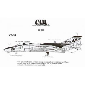 CAM 32-009 1/32 美國.海軍 F-4B'幽靈II'戰鬥轟炸機適用水貼紙/VF-51中隊式樣