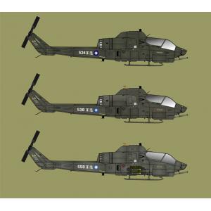 塔塔加工作室 SJ-73001 1/35 台灣.陸軍 AH-1W'眼鏡蛇'攻擊直昇機適用水貼紙