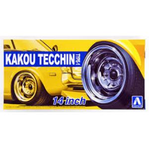 AOSHIMA 053232 1/24 #30 KAKOU TECCHIN公司 TYPE-1 14英吋輪框及輪胎