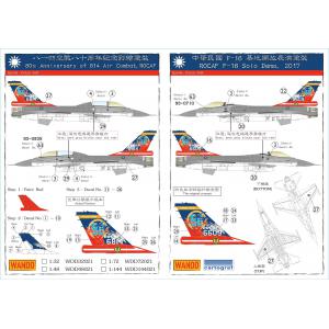WANDD WWD-144021 1/144 台灣.空軍 F-16A/B'戰隼'戰鬥機適用水貼紙/814空戰80周年紀念彩繪塗裝