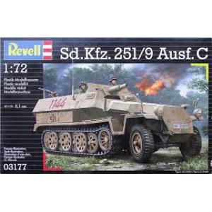 REVELL 03177 1/72 WW II德國.陸軍 Sd.Kfz.251/9 AUSF.C半履帶運兵車