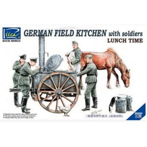 RIICH RV-35045 1/35 WW II德國.陸軍 野戰廚房帶人物,餐具與馬匹(用餐時間)