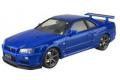 AOSHIMA 008621 PRE-PAINT系列--1/24 日產汽車 S-15'silvia'spec.R轎跑車(須自行黏合)/藍色