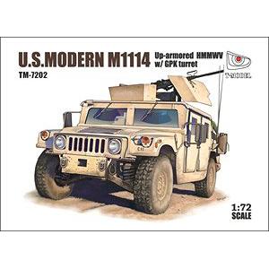 T-MODEL TM-7202 1/72 美國.陸軍 M-1114帶GPK砲塔加強武裝'悍馬'高機動車