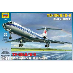 ZVEZDA 7007 1/144 俄羅斯 圖波列夫公司TU-134A/B-3客機/俄羅斯航空式樣