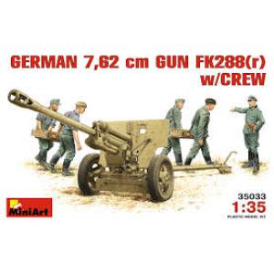 MINIART 35033 1/35 WW II德國.陸軍 FK-288(r)7.62cm反坦克炮帶操作人物