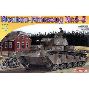 DRAGON 7438 1/72 WW II德國.陸軍 NEUBAU-FAHRZEUG NR.3-5多砲塔坦克(3-5號車)