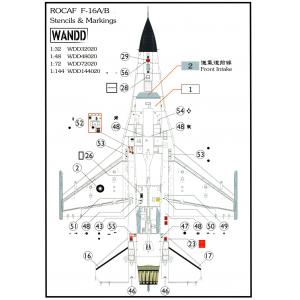 WANDD WDD-144020 1/144 中華民國.空軍 F-16A/B'戰隼'戰鬥機適用警語標誌