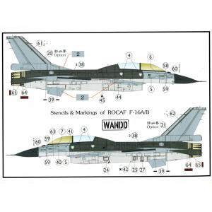 WANDD WDD-72020 1/72 中華民國.空軍 F-16A/B'戰隼'戰鬥機適用警語標誌