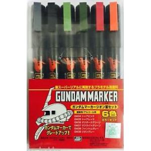 MR.HOBBY GMS-108 鋼彈筆.吉翁軍基本色套裝組 GUNDAM MARKER BASIC SET