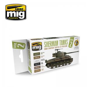 A.MIG-7170-雪曼歐洲戰線套漆組 Set Sherman Tanks Vol. 2 (WWII European Theater of Operations)