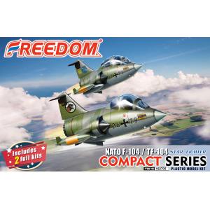 團購-預先訂貨--FREEDOM 162705 Q版--北約組織.德國空軍 F-104/TF-104'星'戰鬥機(1盒2架入)