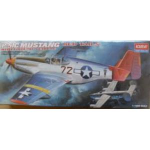 ACADEMY 2225 1/72 WW II美國.陸軍 P-51C'野馬'戰鬥機/red tail塗裝式樣