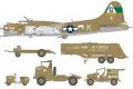 AIRFIX A-12010 1/72 WW II美國.陸軍 第八空軍 波音公司 B-17G'空中堡壘'轟炸機與地面補給車輛