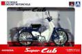 AOSHIMA 105665 1/12 完成品--本田機車 'SUPER CUB'摩托車/藍白色