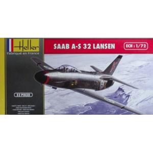 HELLER 80343 1/72 瑞典.空軍 薩柏公司 SAAB A-S 32'茅'戰鬥機