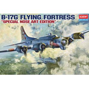 ACADEMY 12414 1/72 WW II美國.陸軍 B-17G'飛行堡壘'轟炸機/特殊機鼻塗裝式樣