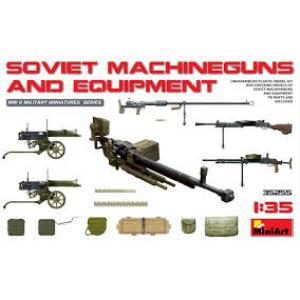 預先訂貨--MINIART 35255 1/35 蘇聯.陸軍 機關槍&裝備