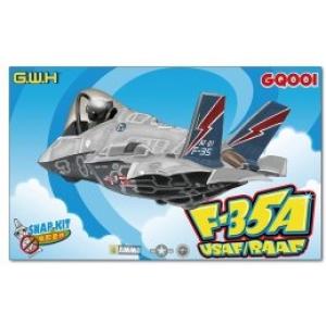 團購.G.W.H 040511-GQ-001 Q版飛機--美國/英國空軍 F-35A'閃電II'戰鬥機/可免膠水黏合