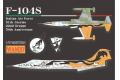 WANDD WDD-72041 1/72 義大利.空軍 F-104S'星式'戰鬥機適用51大隊22中隊50周年紀念塗裝水貼紙